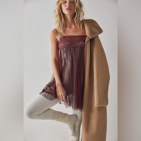 Free People Tops - Free People Women’s S Talk About It Slip Cinnamon Rose